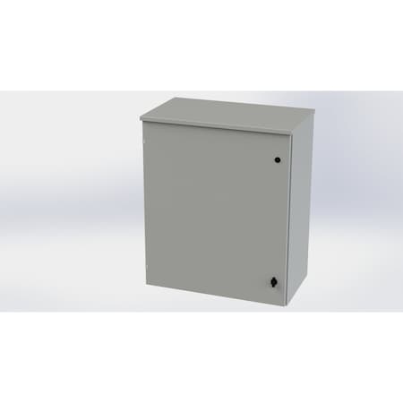 Saginaw Control & Engineering 1/4 Turn Knob Latch Electrical Enclosures, 36 in H, 16 in D, 30 in W, NEMA 3R, Galvanized Steel SCE-36R3016LP